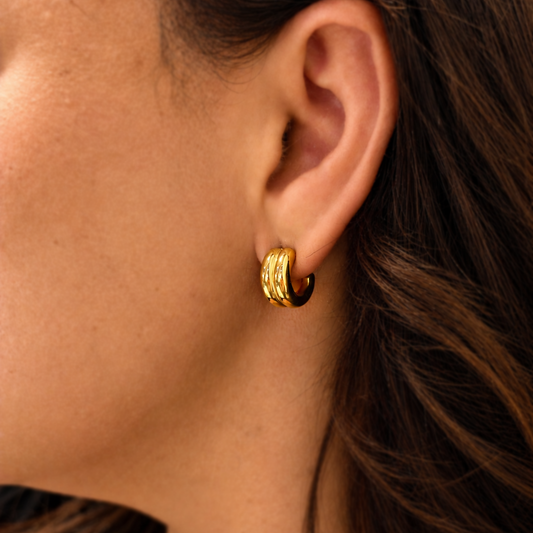 Gemini Hoop Earrings