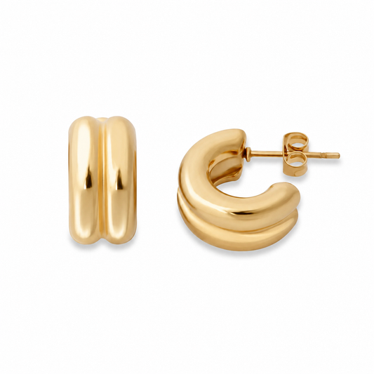 Gemini Hoop Earrings