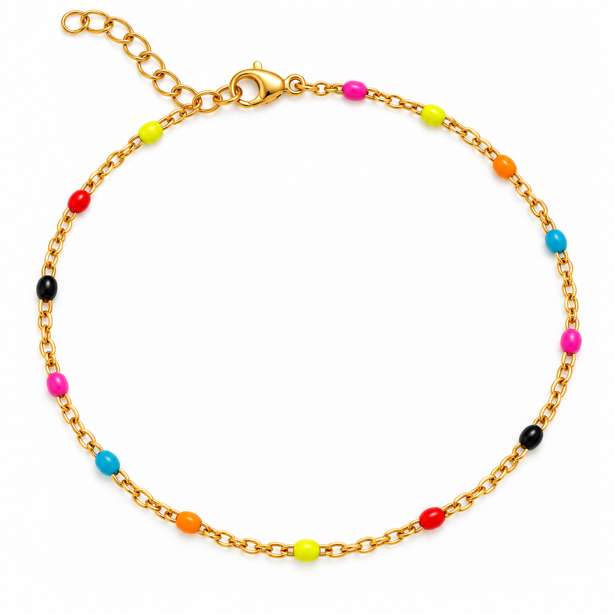 Iris Confetti Enamel Chain Bracelet