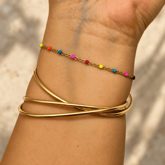 Iris Confetti Enamel Chain Bracelet