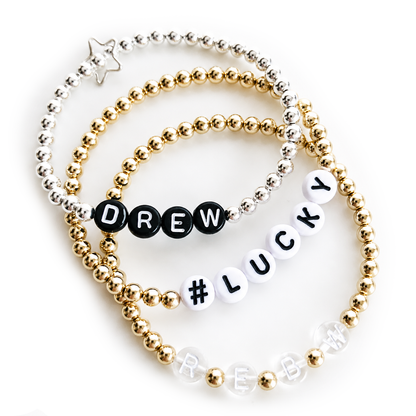 Classic Beaded Name Bracelet