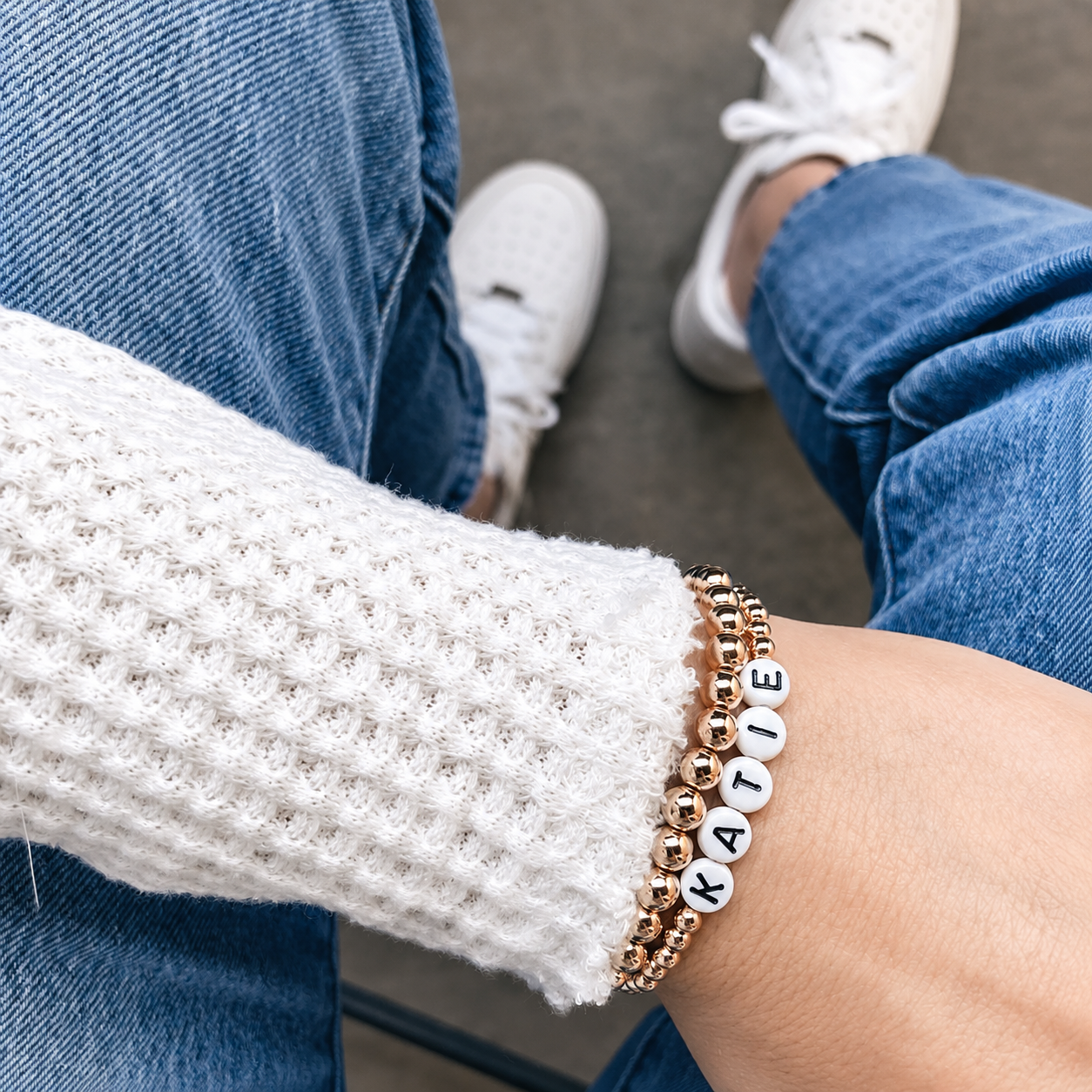 Classic Beaded Name Bracelet