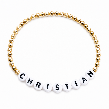 Classic Beaded Name Bracelet