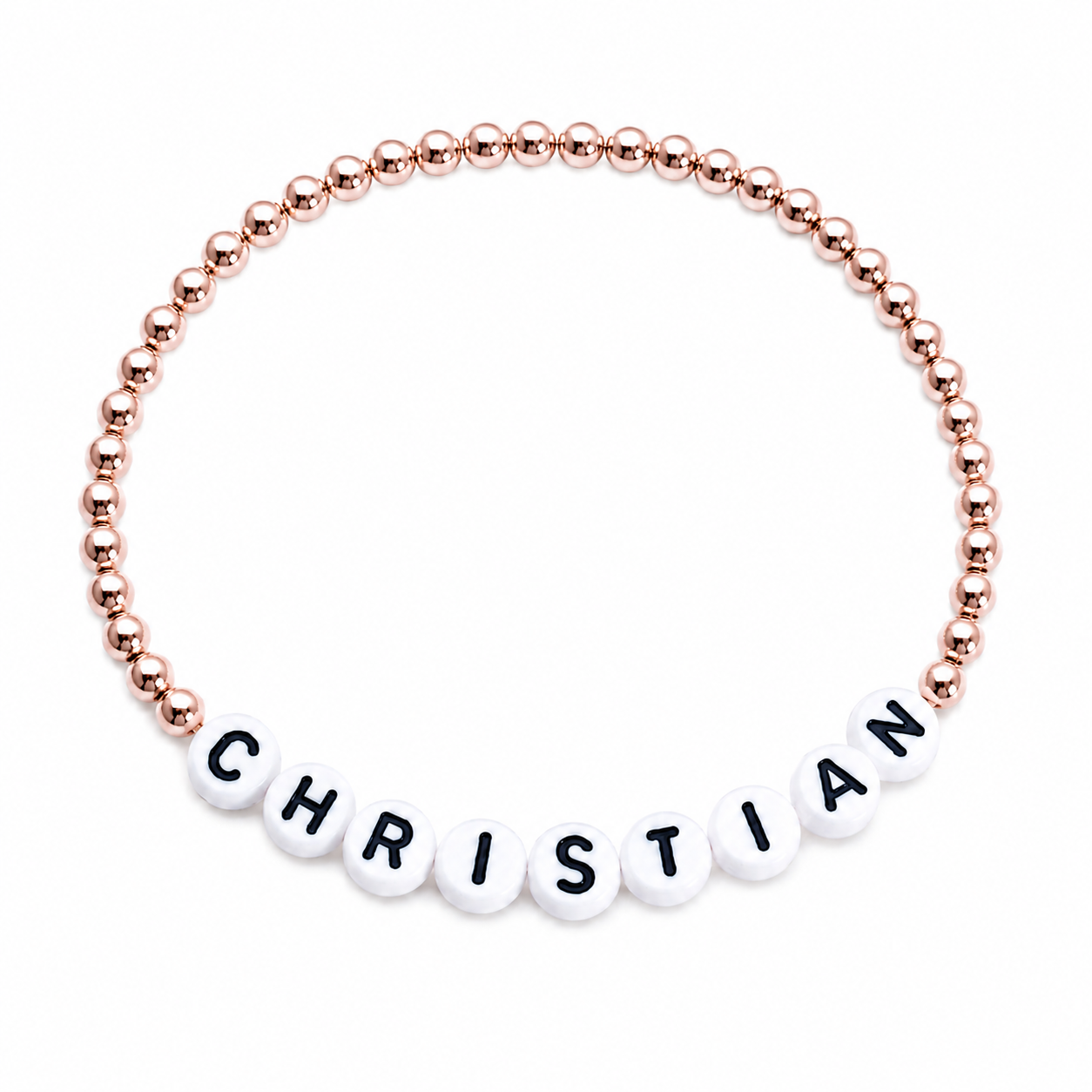 Classic Beaded Name Bracelet