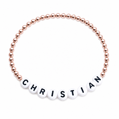 Classic Beaded Name Bracelet