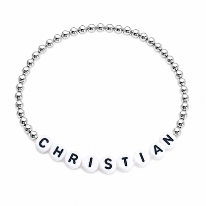Classic Beaded Name Bracelet