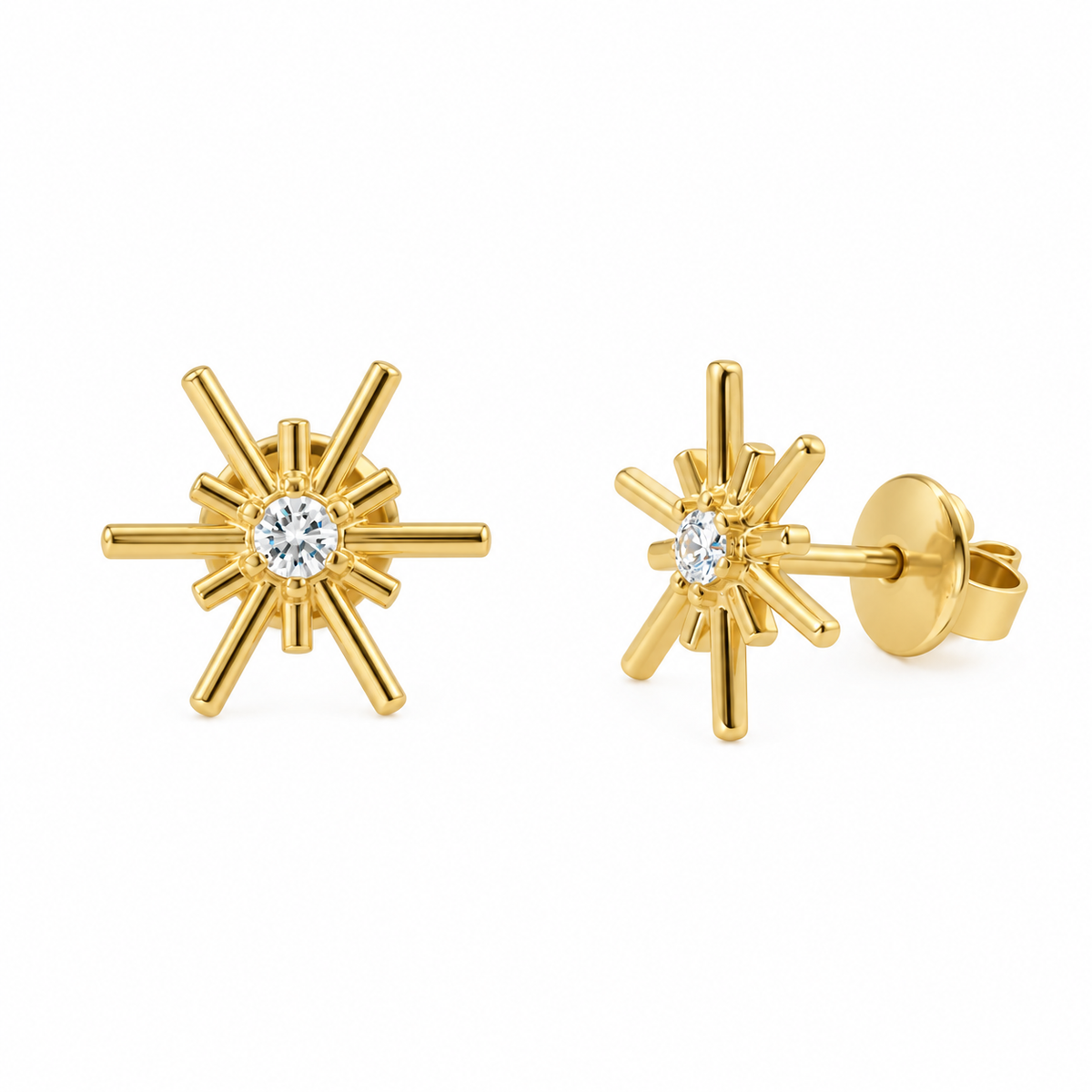 Spica Starburst Stud Earrings