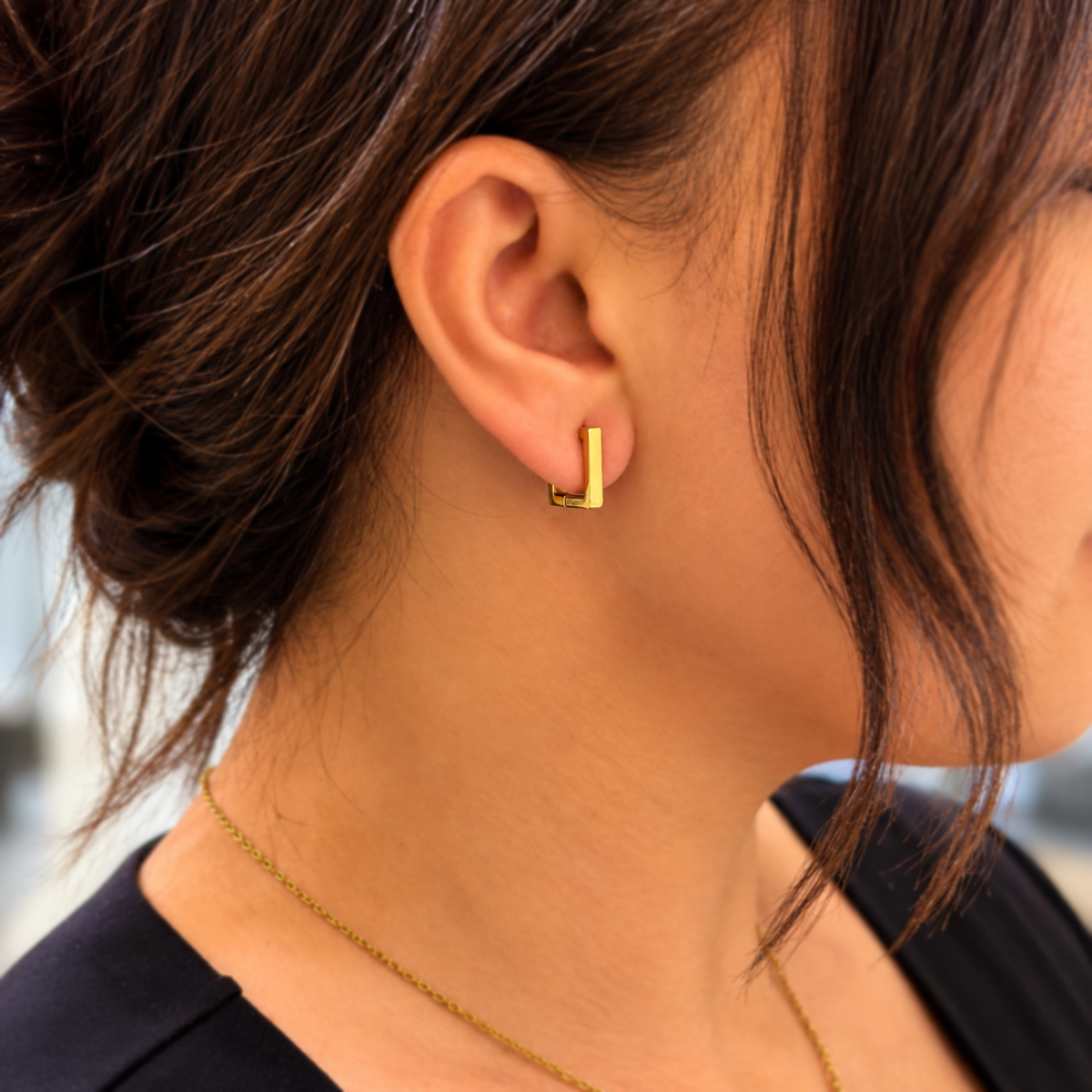 Tetra Clicker Huggie Earrings