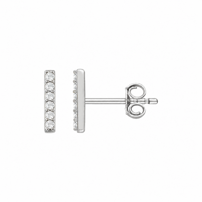 Vega Diamond Bar Stud Earrings