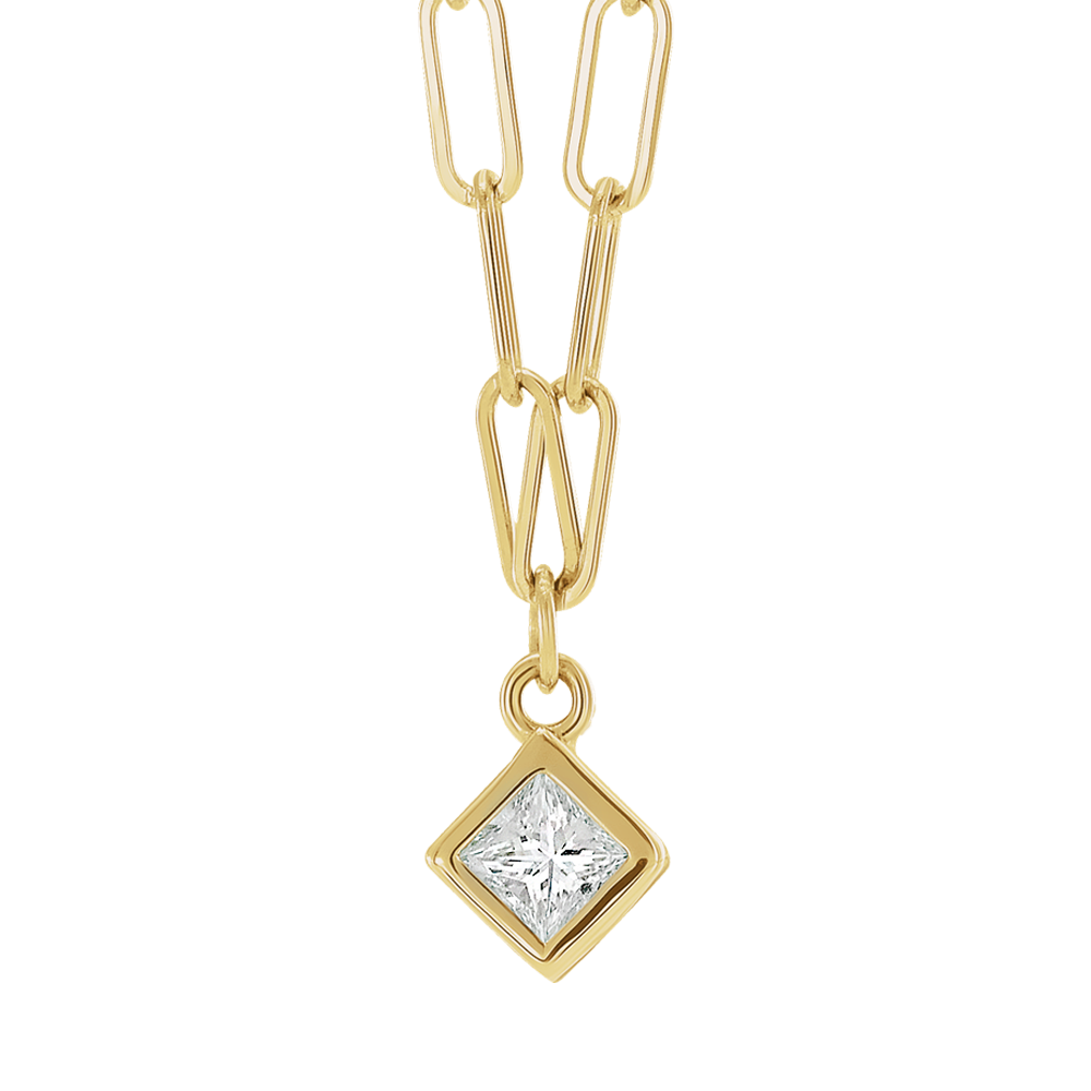 Vertex Diamond Bezel Necklace