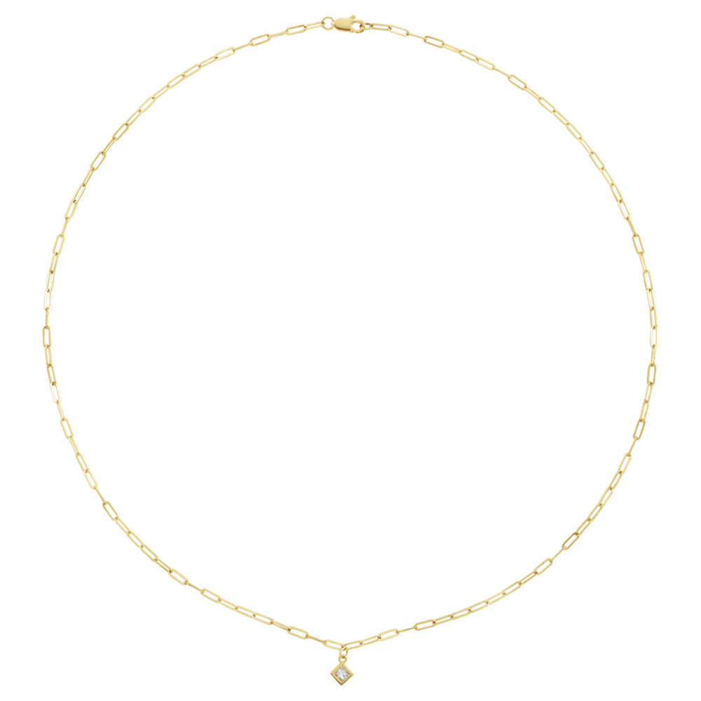 Vertex Diamond Bezel Necklace