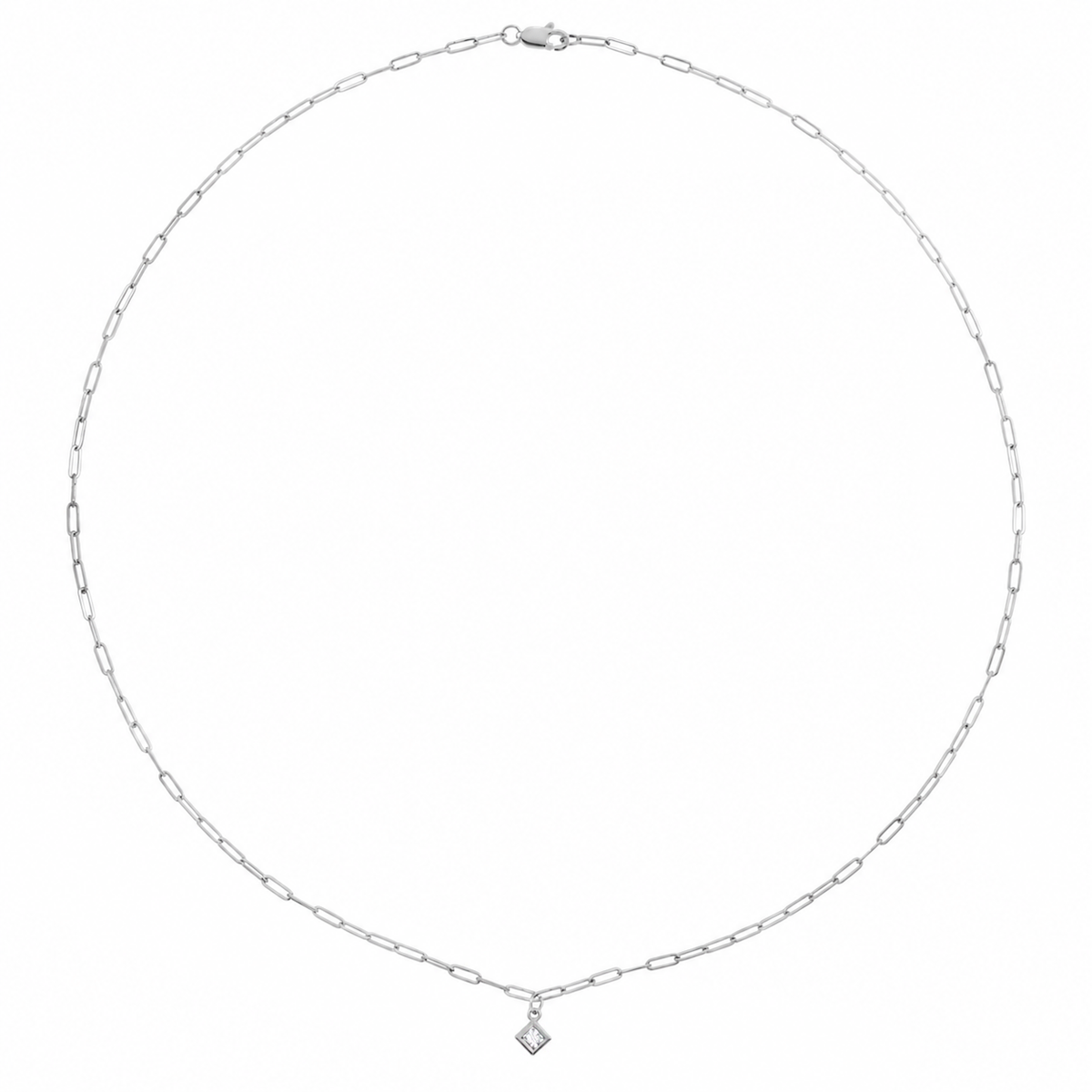 Vertex Diamond Bezel Necklace